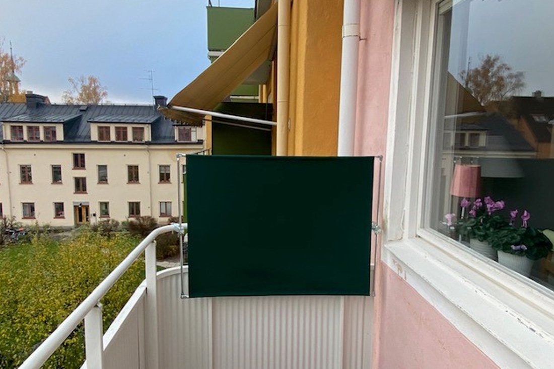 Insynsskydd till balkong hittar du hos Nibo markiser i Uppsala